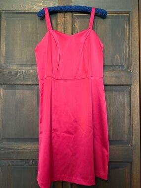 Lane Bryant Hot Pink Satin Slip Dress